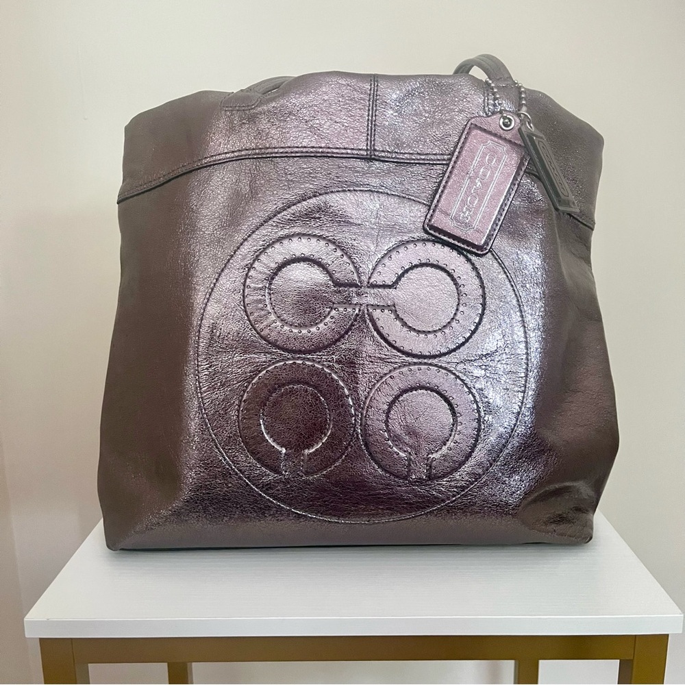 Coach Metallic Brown Tote Bag, used in good condition - Picture 2 of 9